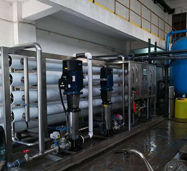 江西瑞金某水（shuǐ）泥公司20T雙級反滲透純水係統